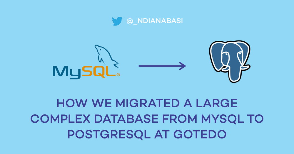 Cover image for How We Migrated a Large Complex Database from MySQL to PostgreSQL at Gotedo