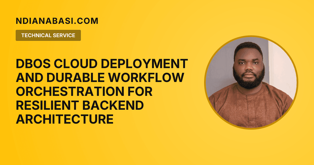 Diagram illustrating DBOS Cloud Deployment and Durable Workflow Orchestration for Resilient Backend Architecture