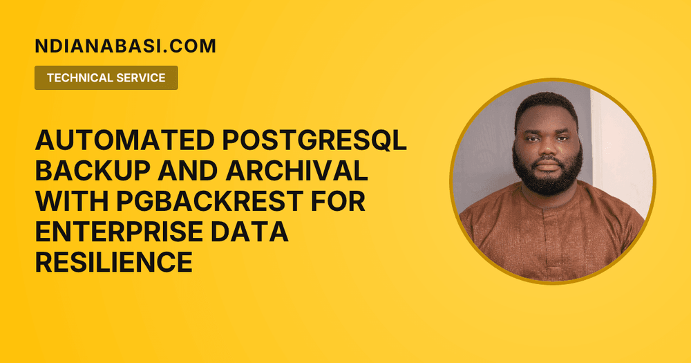 Diagram illustrating Automated PostgreSQL Backup and Archival with pgBackRest for Enterprise Data Resilience