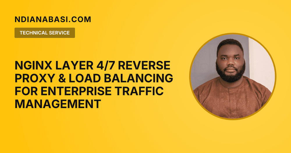 Diagram illustrating Nginx Layer 4/7 Reverse Proxy & Load Balancing for Enterprise Traffic Management