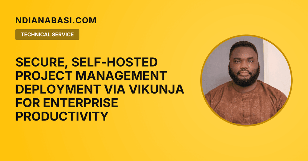 Diagram illustrating Secure, Self-Hosted Project Management Deployment via Vikunja for Enterprise Productivity