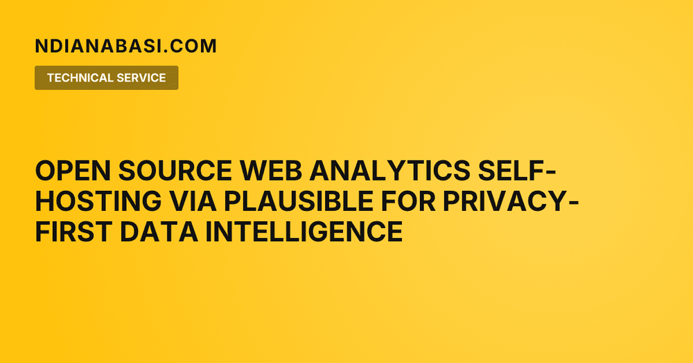 Diagram illustrating Open Source Web Analytics Self-Hosting via Plausible for Privacy-First Data Intelligence