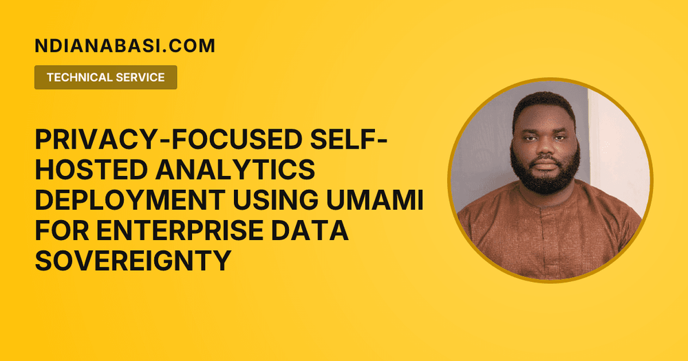 Diagram illustrating Privacy-Focused Self-Hosted Analytics Deployment using Umami for Enterprise Data Sovereignty
