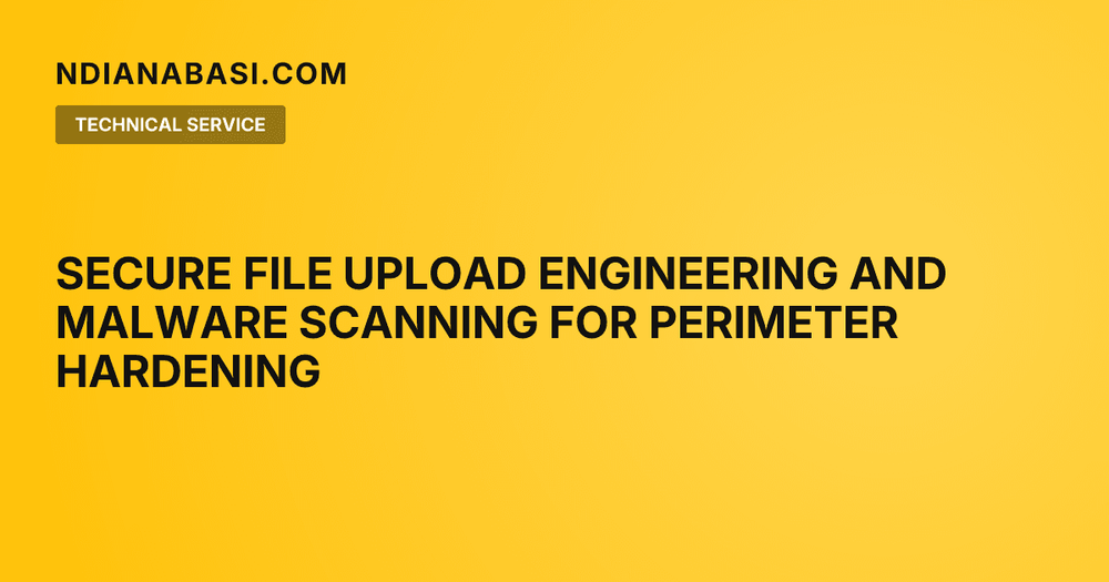 Diagram illustrating Secure File Upload Engineering and Malware Scanning for Perimeter Hardening