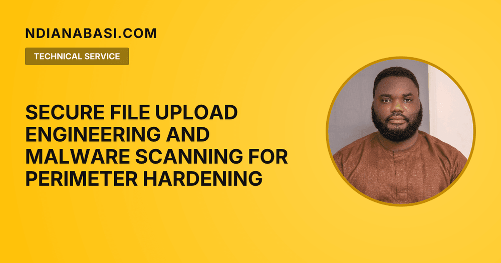 Diagram illustrating Secure File Upload Engineering and Malware Scanning for Perimeter Hardening