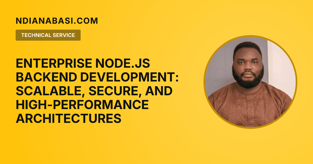 Diagram illustrating Enterprise Node.js Backend Development: Scalable, Secure, and High-Performance Architectures