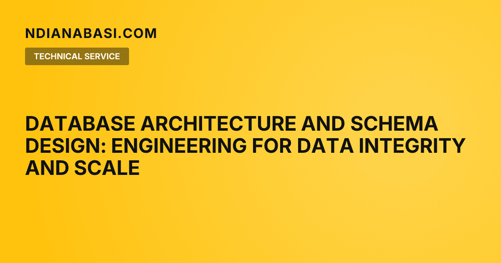 Diagram illustrating Database Architecture and Schema Design: Engineering for Data Integrity and Scale