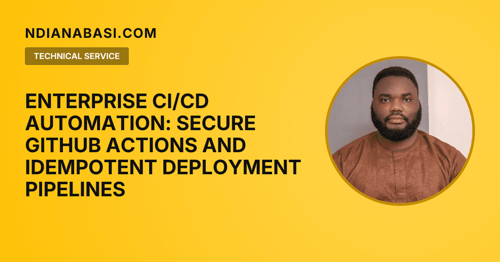 Diagram illustrating Enterprise CI/CD Automation: Secure GitHub Actions and Idempotent Deployment Pipelines