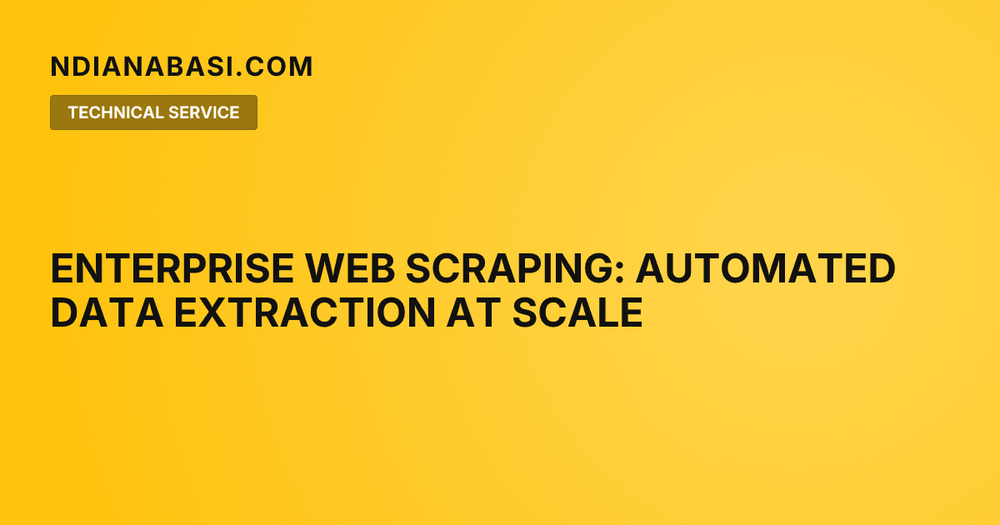 Diagram illustrating Enterprise Web Scraping: Automated Data Extraction at Scale