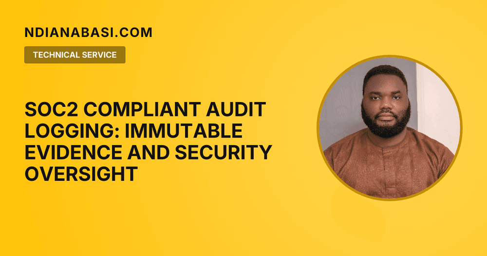 Diagram illustrating SOC2 Compliant Audit Logging: Immutable Evidence and Security Oversight