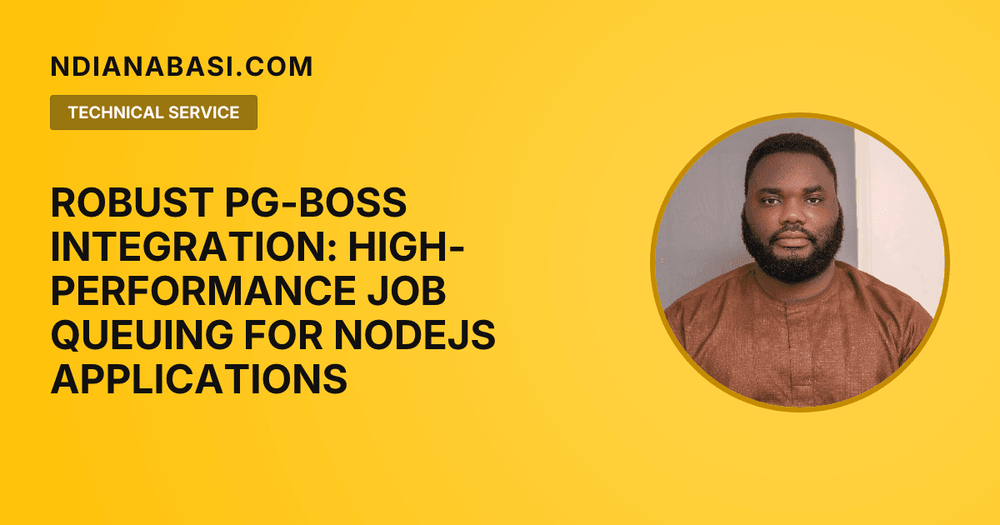 Diagram illustrating Robust pg-boss Integration: High-Performance Job Queuing for Nodejs Applications